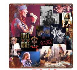 Guns N' Roses Metal Tin Sign Collection - Multiple Variants