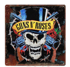 Guns N' Roses Metal Tin Sign Collection - Multiple Variants
