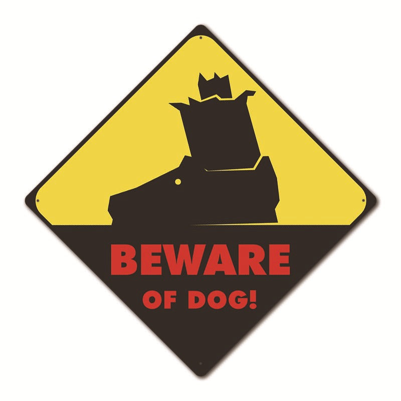 Beware of Dog Metal Tin Sign Collection- Multiple Variants