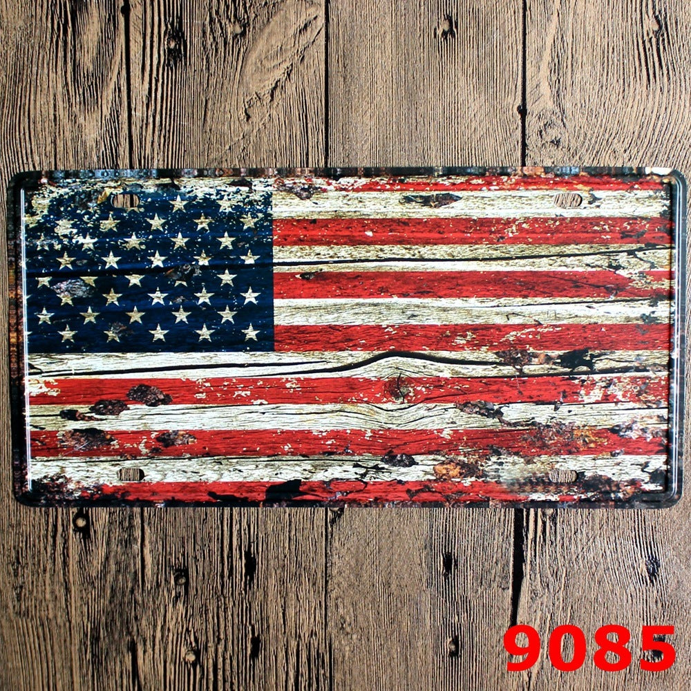 License Plate Shop Wall Decoration Toilet Tin Sign Retro Road Guide Metal Sign Painting Plaque Poster