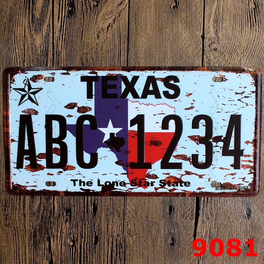 License Plate Shop Wall Decoration Toilet Tin Sign Retro Road Guide Metal Sign Painting Plaque Poster
