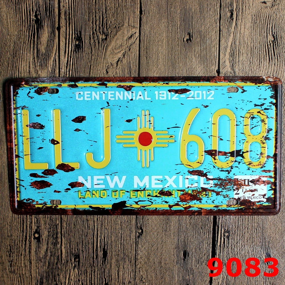 License Plate Shop Wall Decoration Toilet Tin Sign Retro Road Guide Metal Sign Painting Plaque Poster