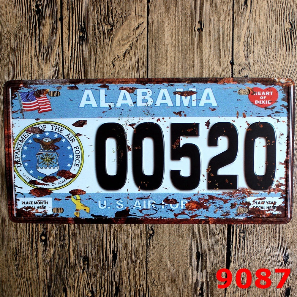 License Plate Shop Wall Decoration Toilet Tin Sign Retro Road Guide Metal Sign Painting Plaque Poster