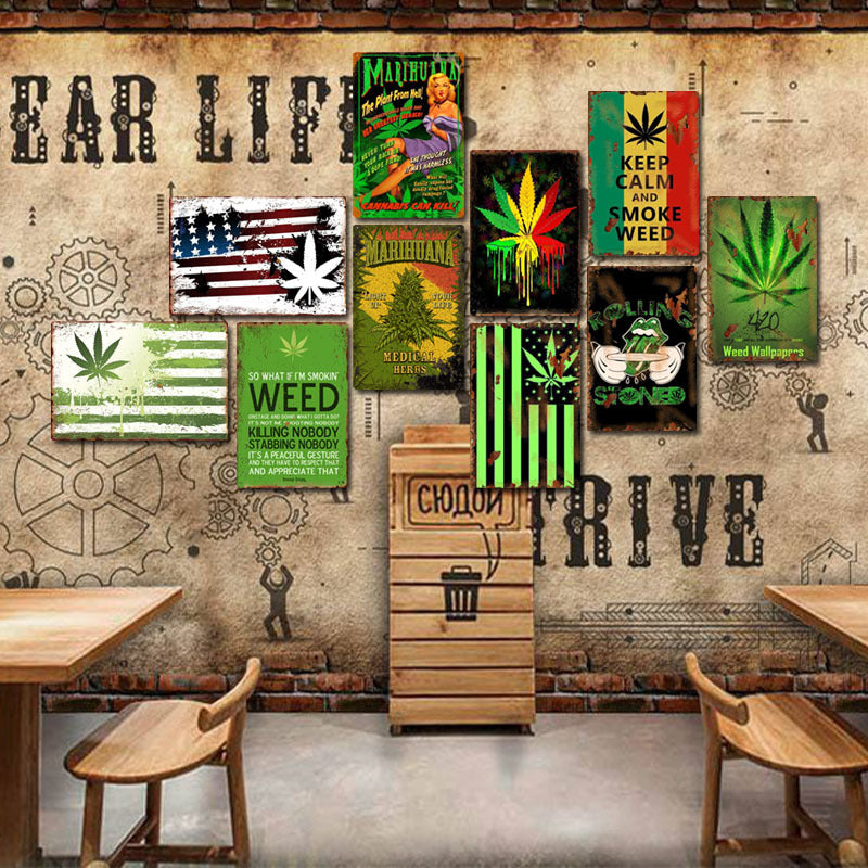 420 Metal Tin Sign Collection - Multiple Variants