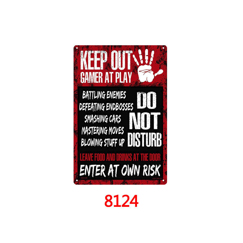 Retro tin painting bar home KTV wall decoration