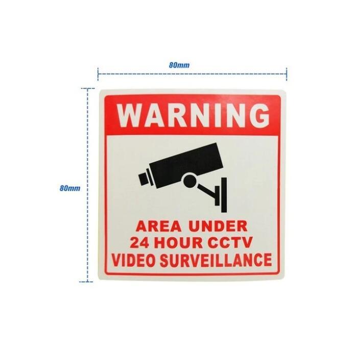 Surveillance Instruction Sticker Camera Warning Sign
