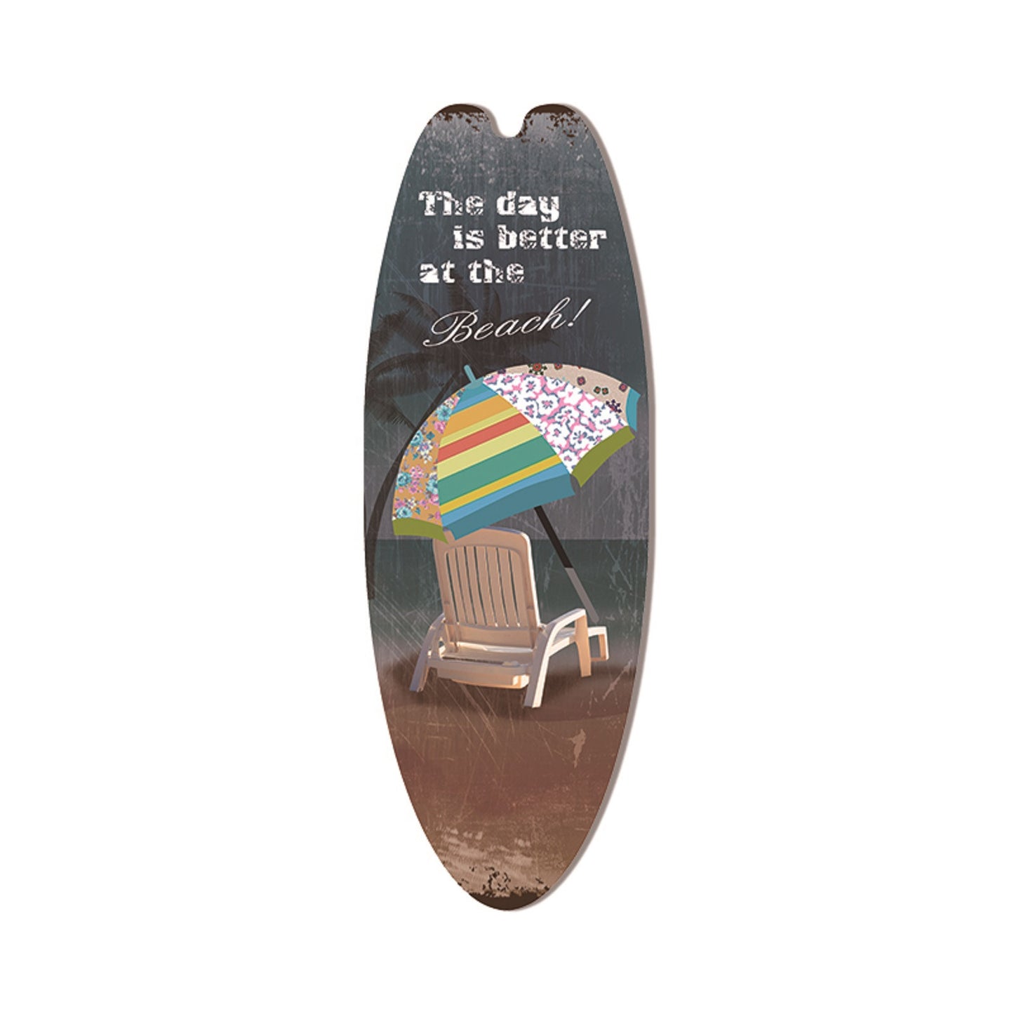 Retro Surfboard Shape Wooden Sign Bar Home Decoration