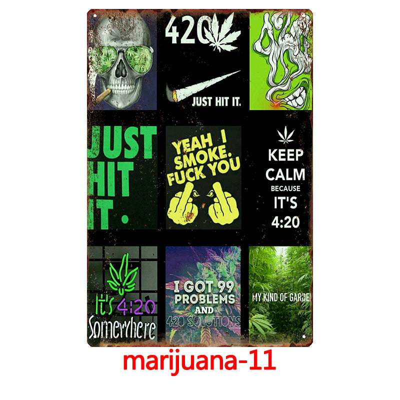 420 Metal Tin Sign Collection - Multiple Variants