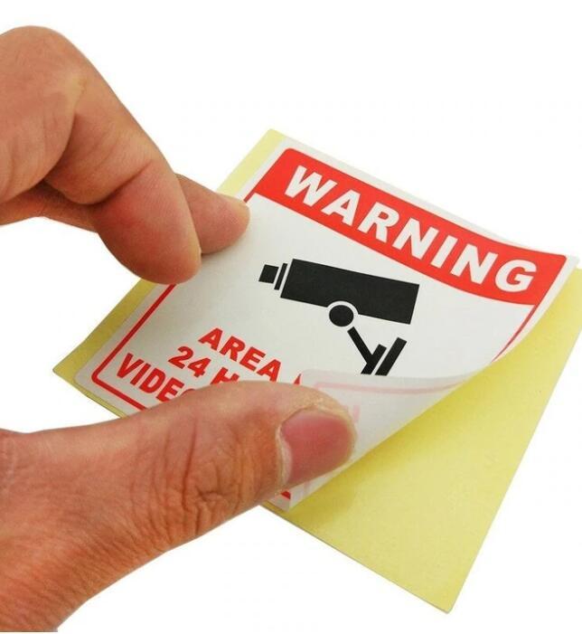 Surveillance Instruction Sticker Camera Warning Sign