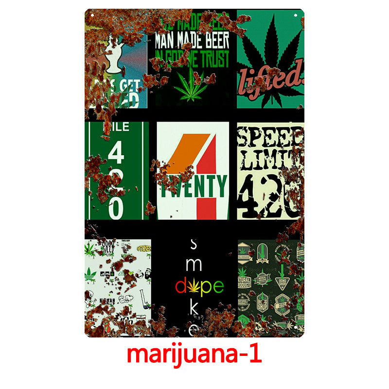 420 Metal Tin Sign Collection - Multiple Variants