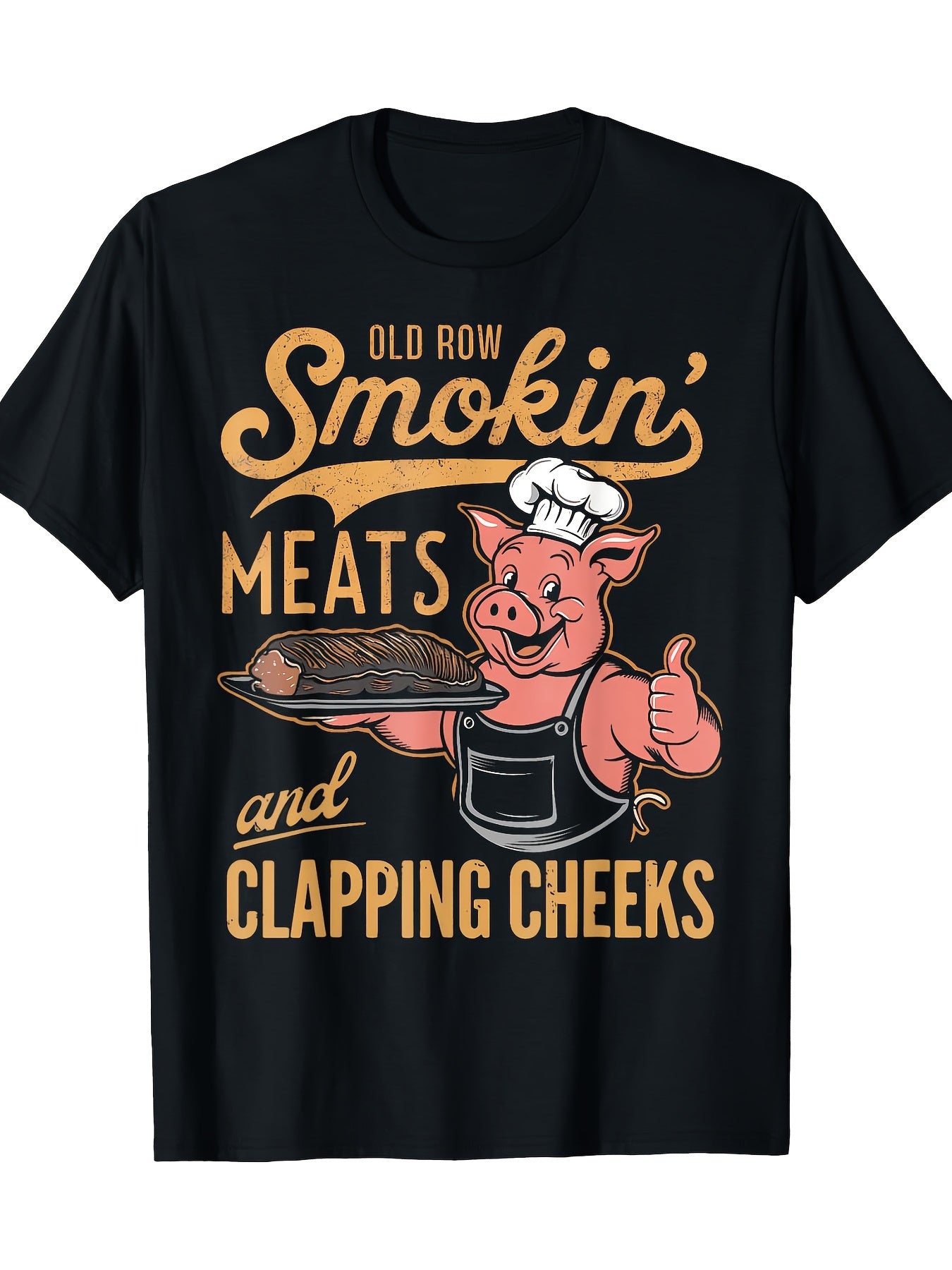 Smoked Pork Ribs And Funny Face Slapping Barbecue T-shirt, Men's T-shirt