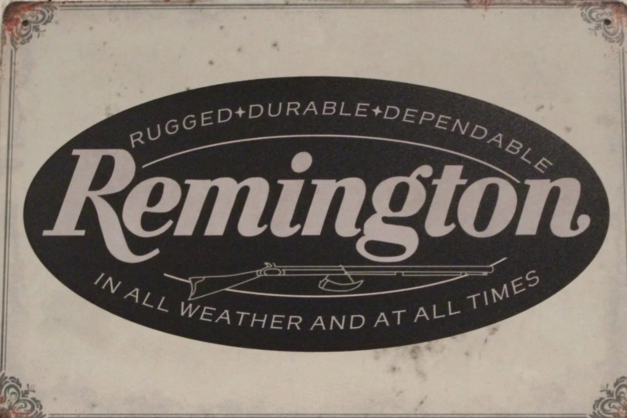 Remington Vintage Metal Tin Sign