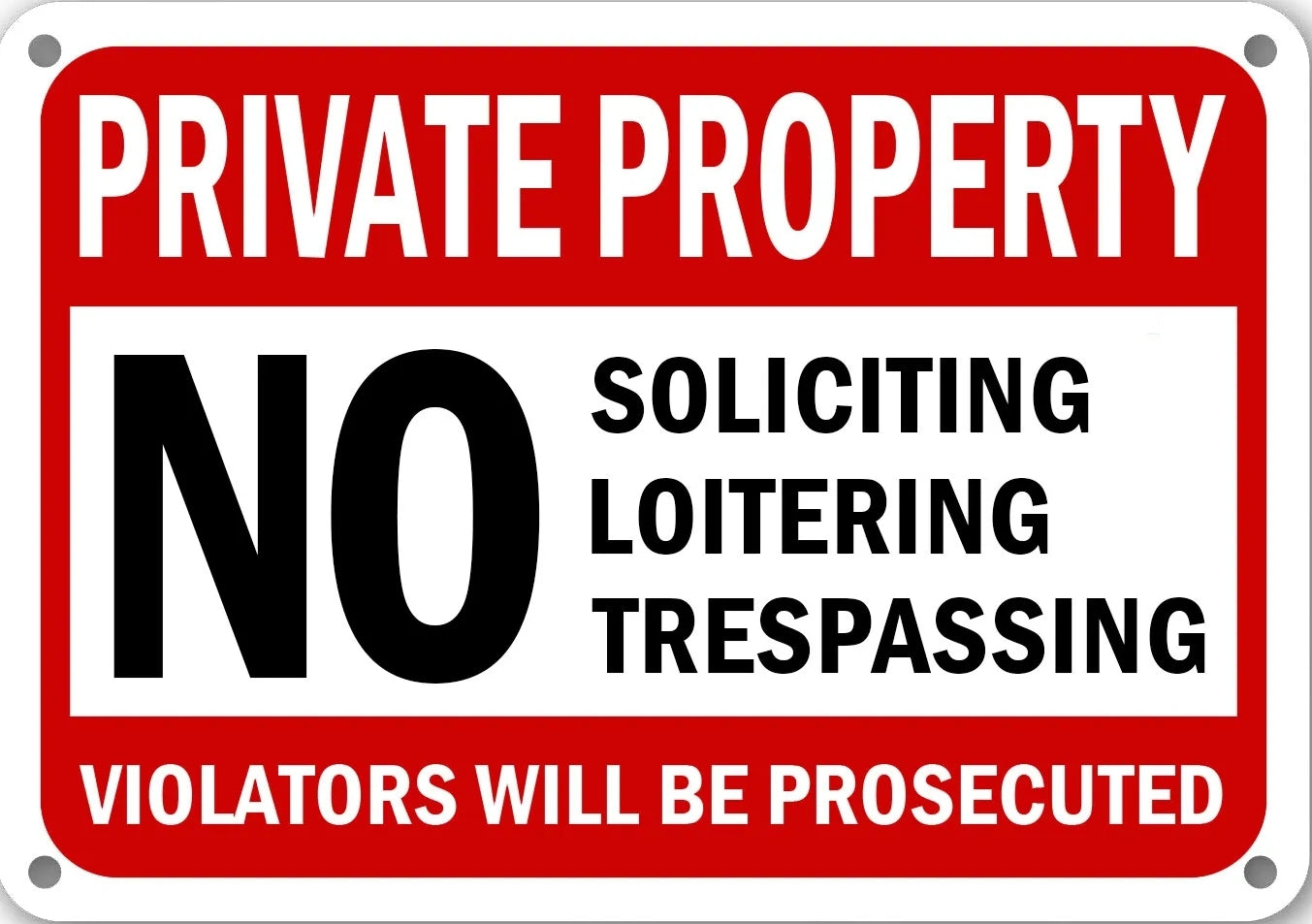 Private Property Metal Tin Sign