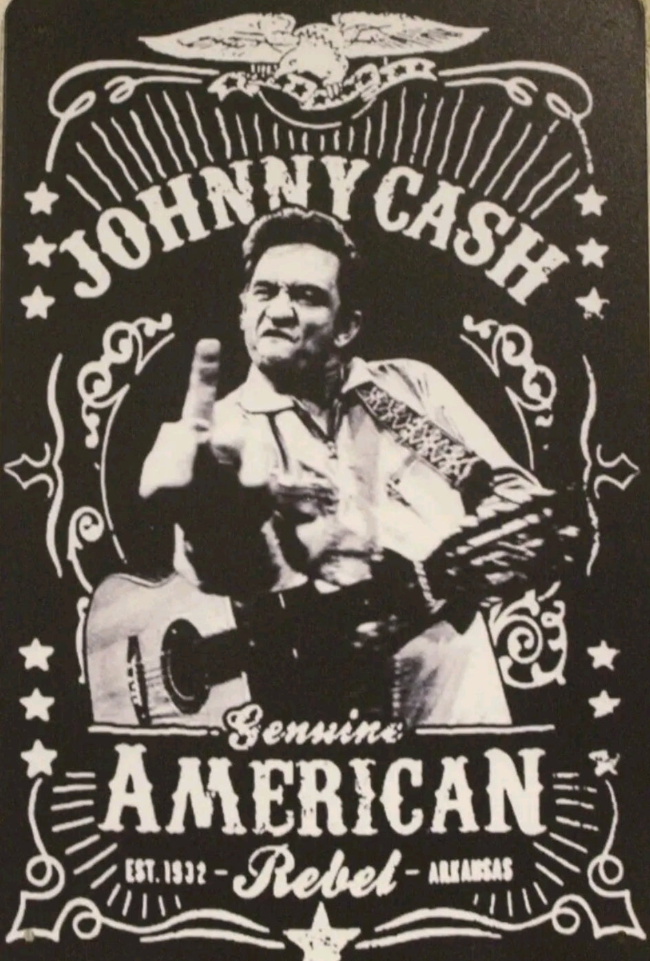 Johnny Cash Metal Tin Sign