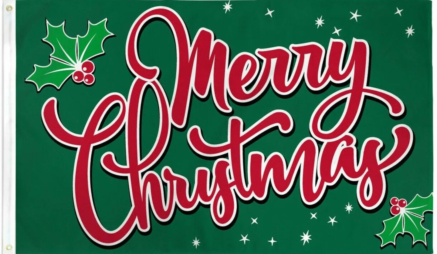Merry Christmas - Green Flag