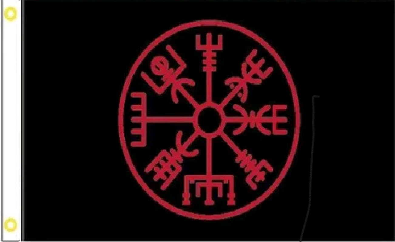Nordic Viking Compass Flag