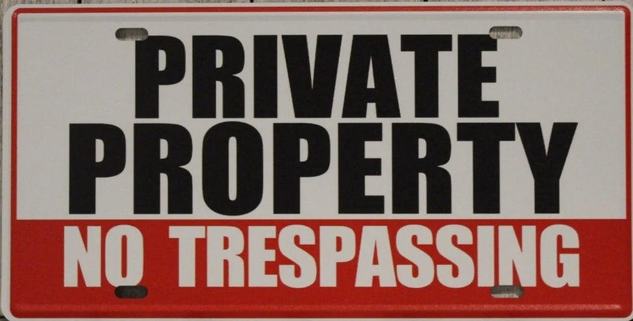 No Trespassing Metal Tin Sign