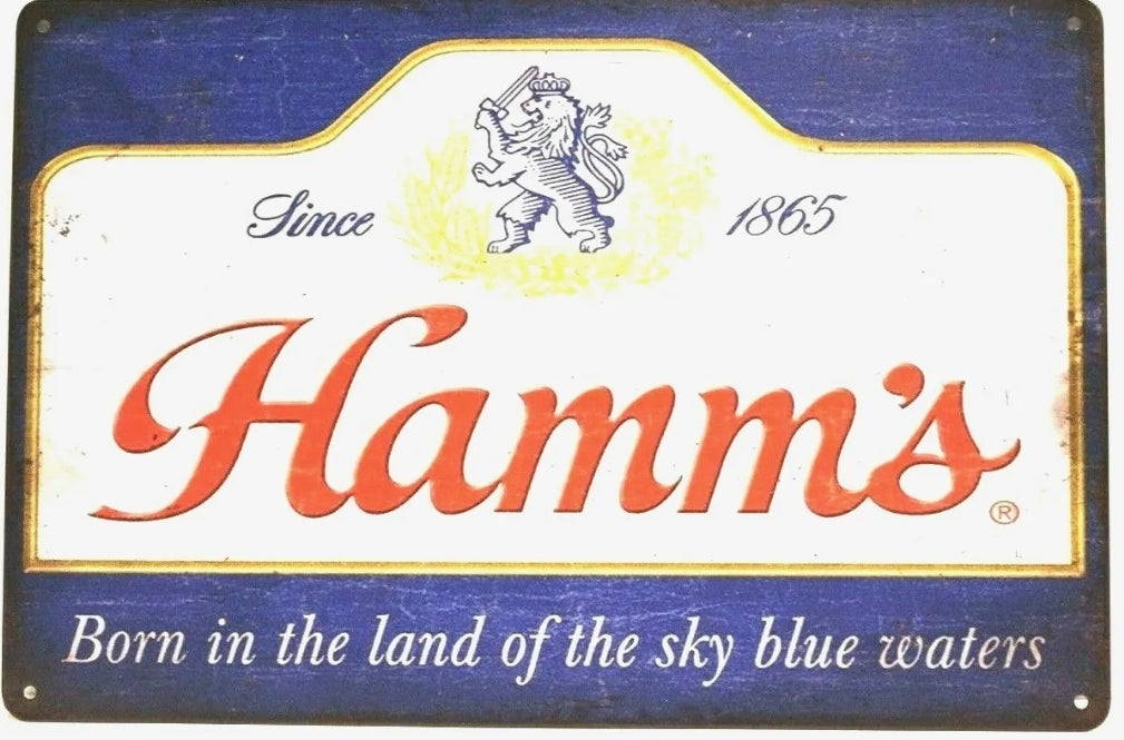 Hamm's Metal Tin Sign