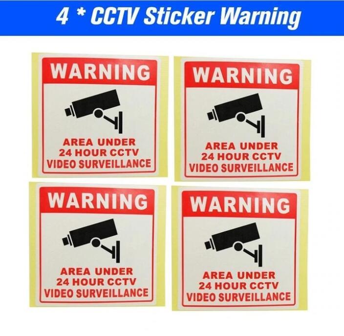 Surveillance Instruction Sticker Camera Warning Sign