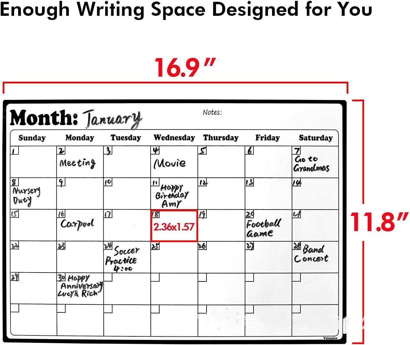 Monthly Schedule Memo Magnetic Refridgerator Magnets