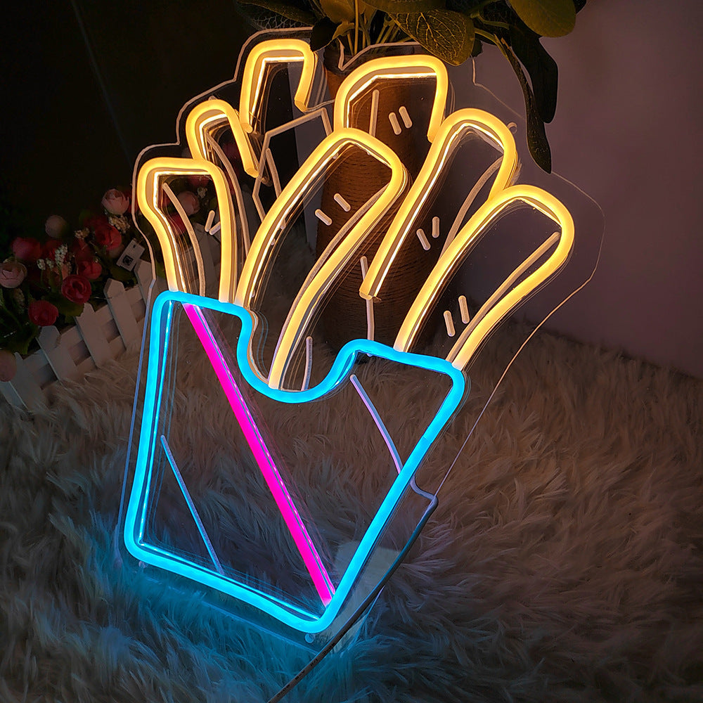 LED Neon Sign Hamburger Light Pizza