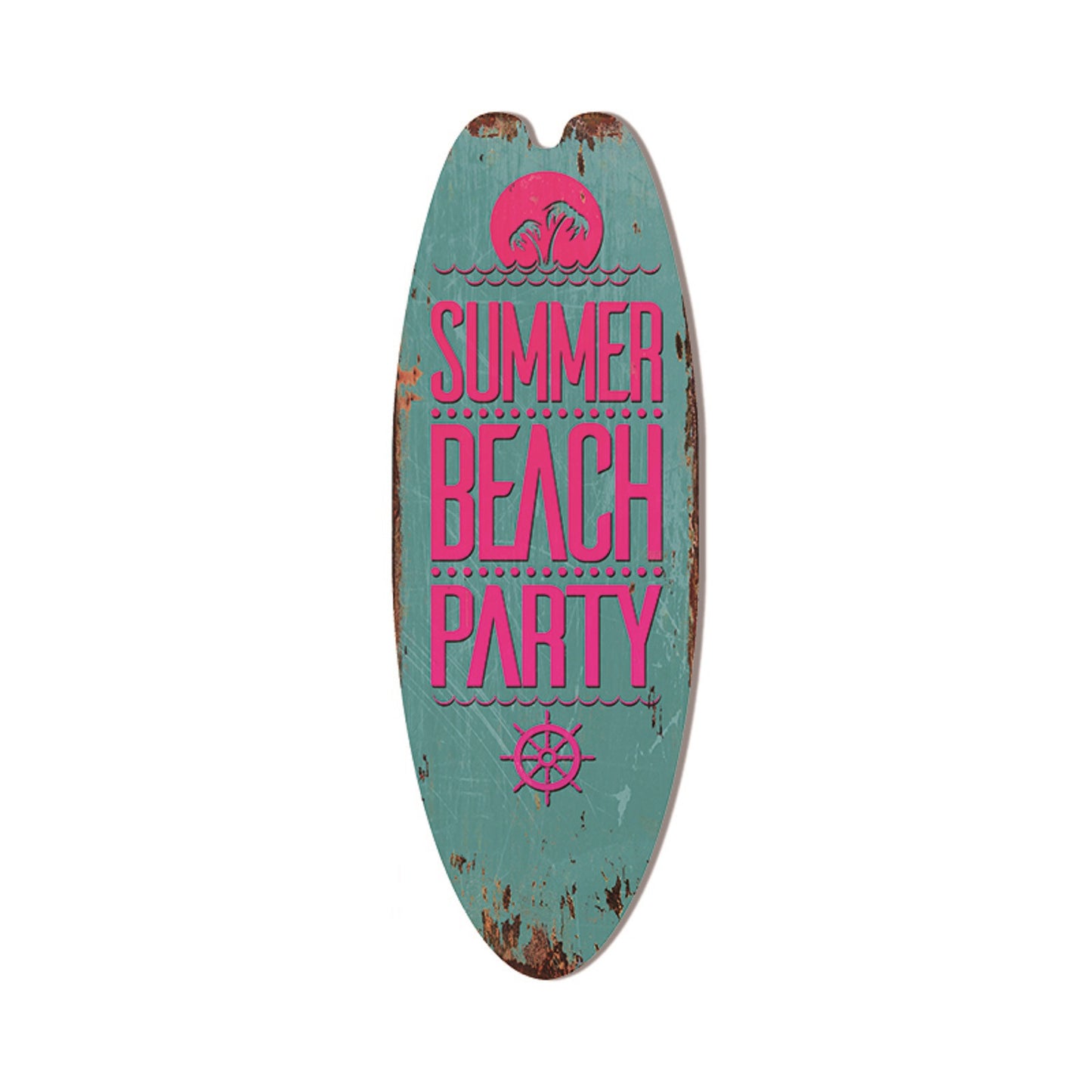 Retro Surfboard Shape Wooden Sign Bar Home Decoration