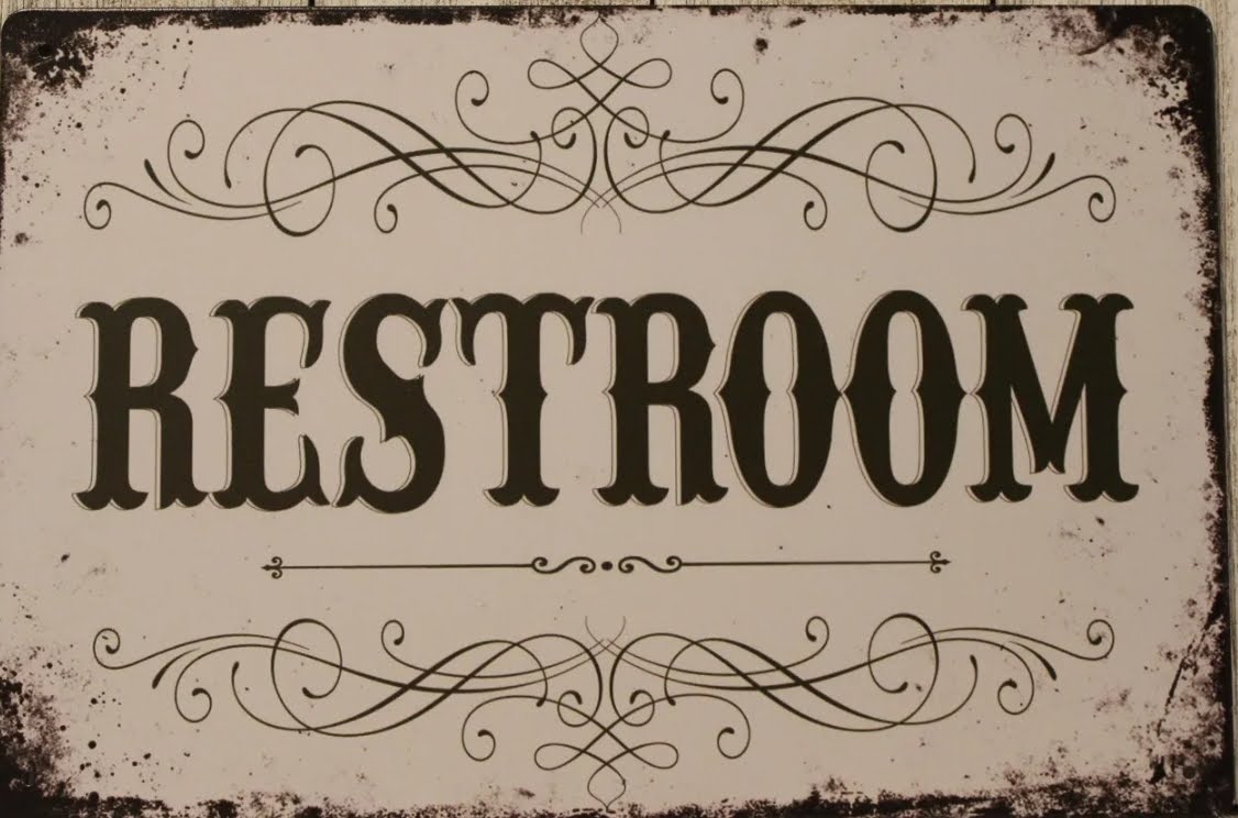 Restroom Metal Tin Sign
