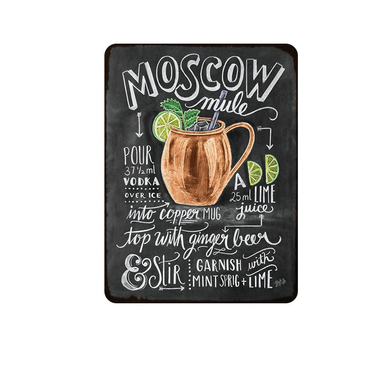 Bar Drinks Metal Tin Sign Collection - Multiple Variants