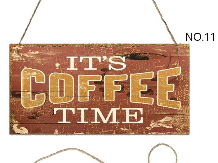 Coffee Hanging Wooden Sign Collection - Multiple Variants