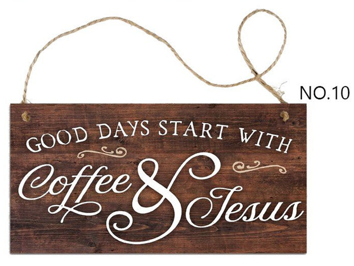 Coffee Hanging Wooden Sign Collection - Multiple Variants