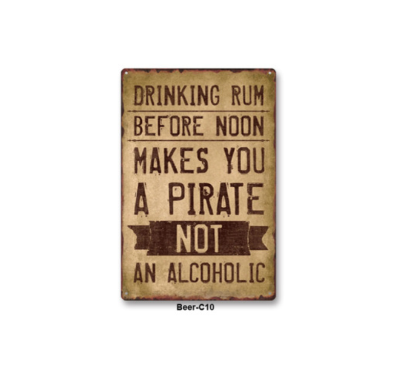 Bar Drinking Old Style Metal Tin Sign Collection - Multiple Variants