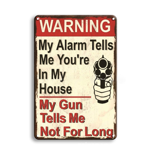 Warning Metal Tin Sign Collection - Multiple Variants