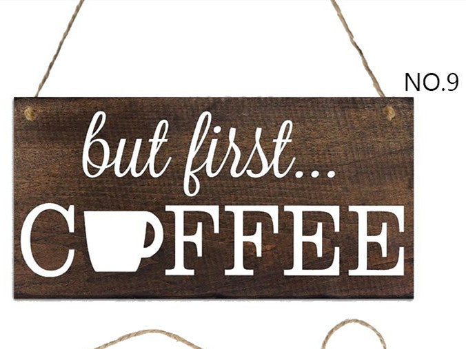 Coffee Hanging Wooden Sign Collection - Multiple Variants