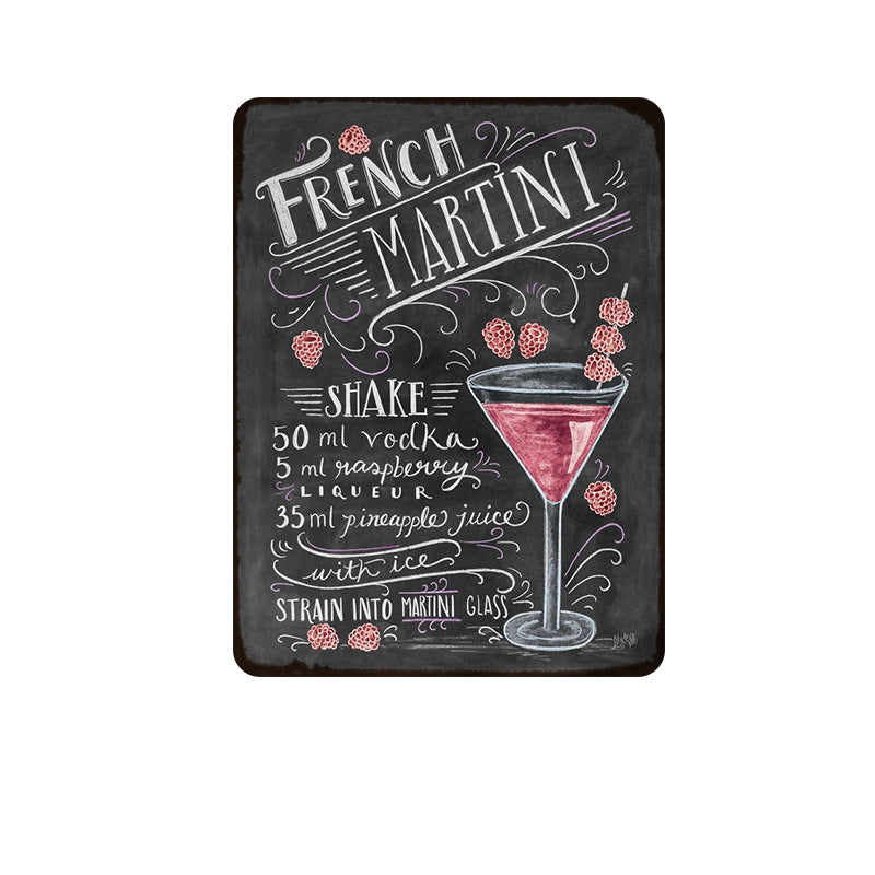 Bar Drinks Metal Tin Sign Collection - Multiple Variants