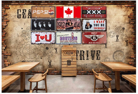 Tin Painting Bar Clothing Store Home Furnishing Wall Decoration