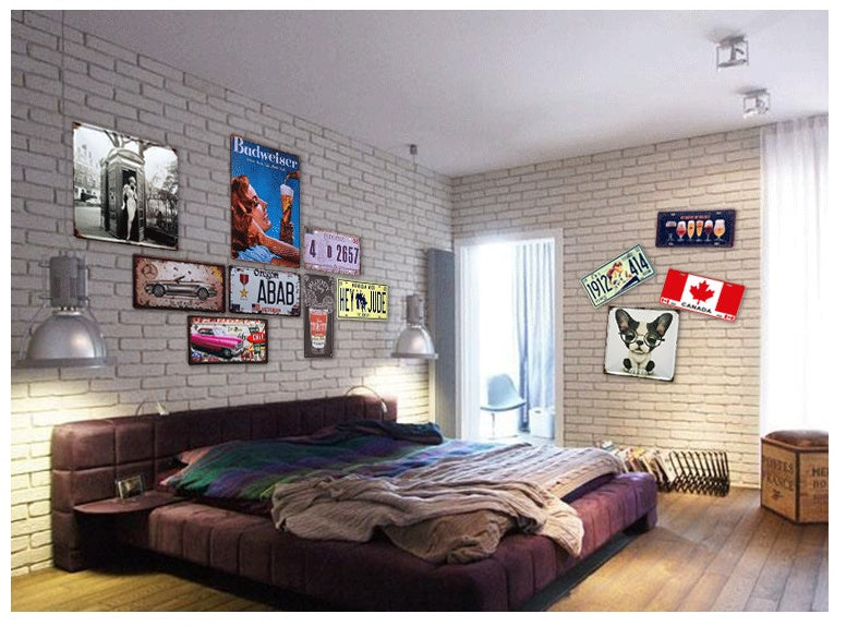 Tin Painting Bar Clothing Store Home Furnishing Wall Decoration