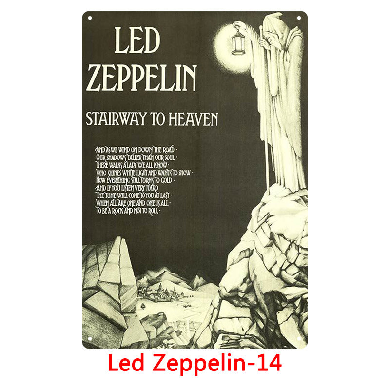 Led Zeppelin Metal Tin Sign Collection - Multiple Variants