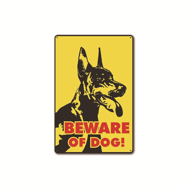 Beware of Dog Metal Tin Sign Collection- Multiple Variants
