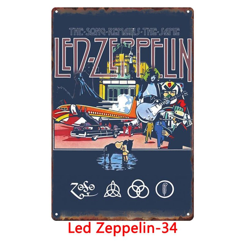 Led Zeppelin Metal Tin Sign Collection - Multiple Variants