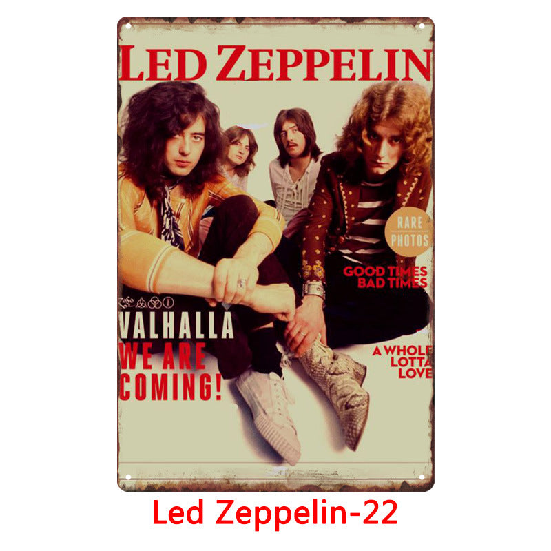 Led Zeppelin Metal Tin Sign Collection - Multiple Variants