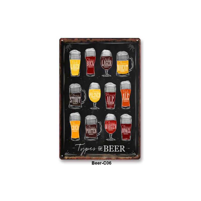 Drinking Metal Tin Sign Collection - Multiple Variants