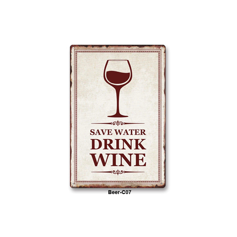 Drinking Metal Tin Sign Collection - Multiple Variants