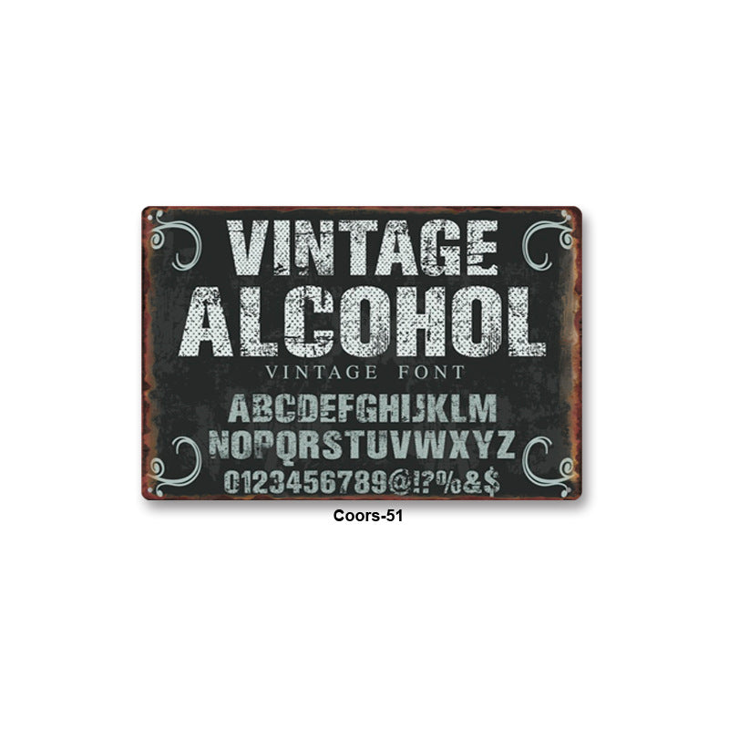 Drinking Metal Tin Sign Collection - Multiple Variants