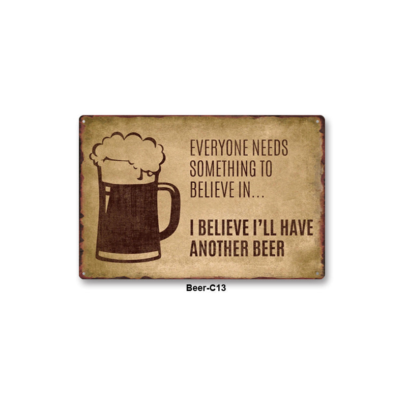 Drinking Metal Tin Sign Collection - Multiple Variants