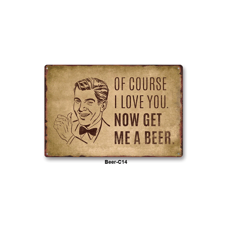 Drinking Metal Tin Sign Collection - Multiple Variants