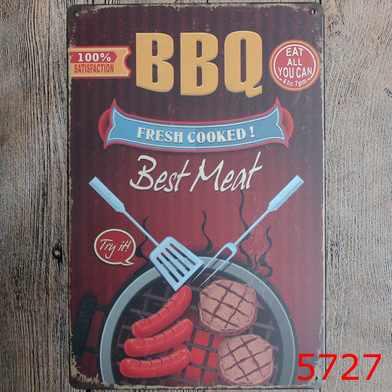 Food & Drinks Metal Tin Sign Collection - Multiple Variants