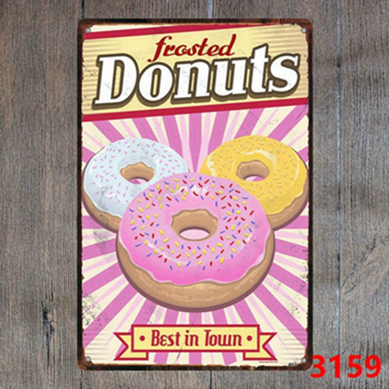 Food & Drinks Metal Tin Sign Collection - Multiple Variants