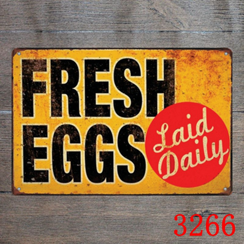 Food & Drinks Metal Tin Sign Collection - Multiple Variants