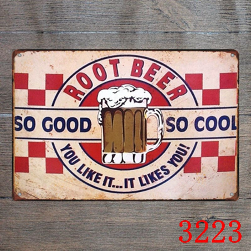 Food & Drinks Metal Tin Sign Collection - Multiple Variants