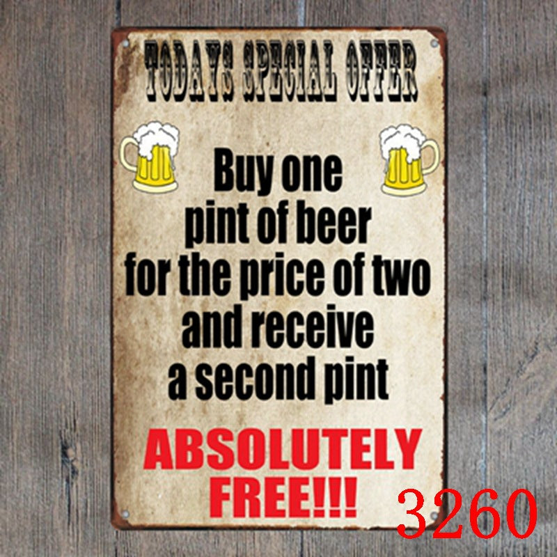 Food & Drinks Metal Tin Sign Collection - Multiple Variants